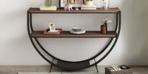 harper bright half moon table home depot